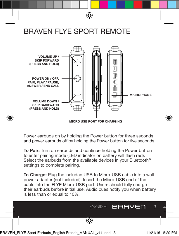 BRAVEN LC BEBFS FLYE SPORT User Manual