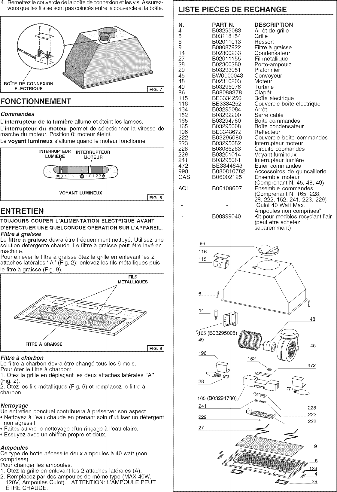 Page 7 of 8 - BROAN  Range Hood Manual L1002445