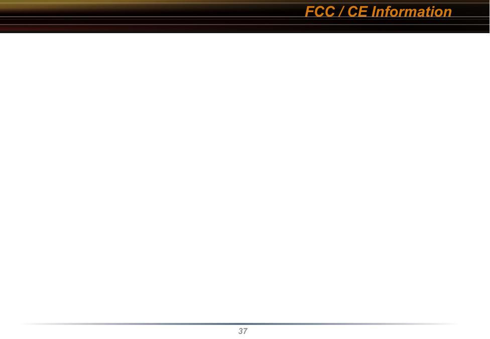 37FCC / CE Information