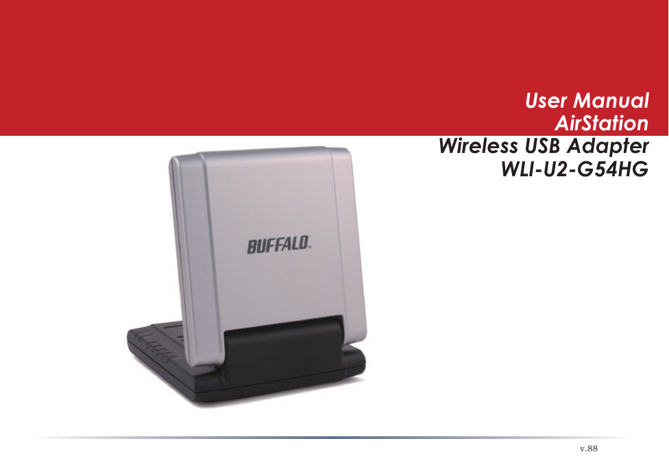 User ManualAirStation Draft-N Wireless USB AdapterWLI-U2-G54HGv.88