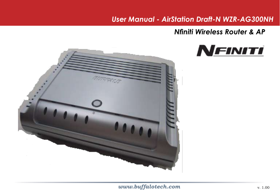 www.buffalotech.com User Manual - AirStation Draft-N WZR-AG300NH         Nniti Wireless Router &amp; AP v. 1.00