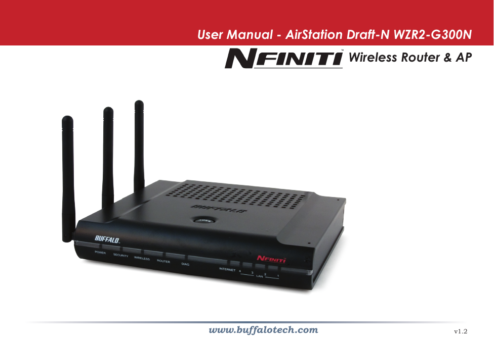www.buffalotech.com  User Manual - AirStation Draft-N WZR2-G300N        Wireless Router &amp; AP v1.2
