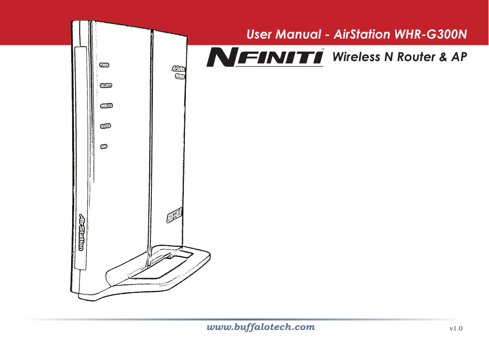 www.buffalotech.com  User Manual - AirStation WHR-G300N        Wireless N Router &amp; AP v1.0