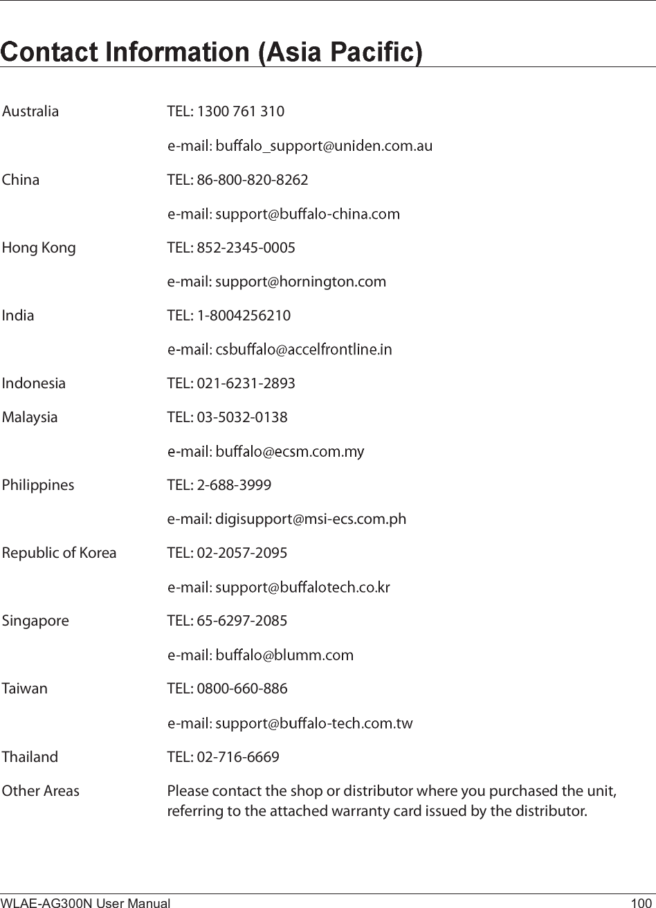 WLAE-AG300N User Manual 100ß«-¬®¿´·¿ ÌÛÔæ ïíðð éêï íïðÝ¸·²¿ ÌÛÔæ èêóèððóèîðóèîêîØ±²¹ Õ±²¹ ÌÛÔæ èëîóîíìëóðððë»ó³¿·´æ -«°°±®¬à¸±®²·²¹¬±²ò½±³×²¼·¿ ÌÛÔæ ïóèððìîëêîïð×²¼±²»-·¿ ÌÛÔæ ðîïóêîíïóîèçíÓ¿´¿§-·¿ ÌÛÔæ ðíóëðíîóðïíèÐ¸·´·°°·²»- ÌÛÔæ îóêèèóíççç»ó³¿·´æ ¼·¹·-«°°±®¬à³-·ó»½-ò½±³ò°¸Î»°«¾´·½ ±º Õ±®»¿ ÌÛÔæ ðîóîðëéóîðçëÍ·²¹¿°±®» ÌÛÔæ êëóêîçéóîðèëÌ¿·©¿² ÌÛÔæ ðèððóêêðóèèêÌ¸¿·´¿²¼ ÌÛÔæ ðîóéïêóêêêçÑ¬¸»® ß®»¿- Ð´»¿-» ½±²¬¿½¬ ¬¸» -¸±° ±® ¼·-¬®·¾«¬±® ©¸»®» §±« °«®½¸¿-»¼ ¬¸» «²·¬ô ®»º»®®·²¹ ¬± ¬¸» ¿¬¬¿½¸»¼ ©¿®®¿²¬§ ½¿®¼ ·--«»¼ ¾§ ¬¸» ¼·-¬®·¾«¬±®ò