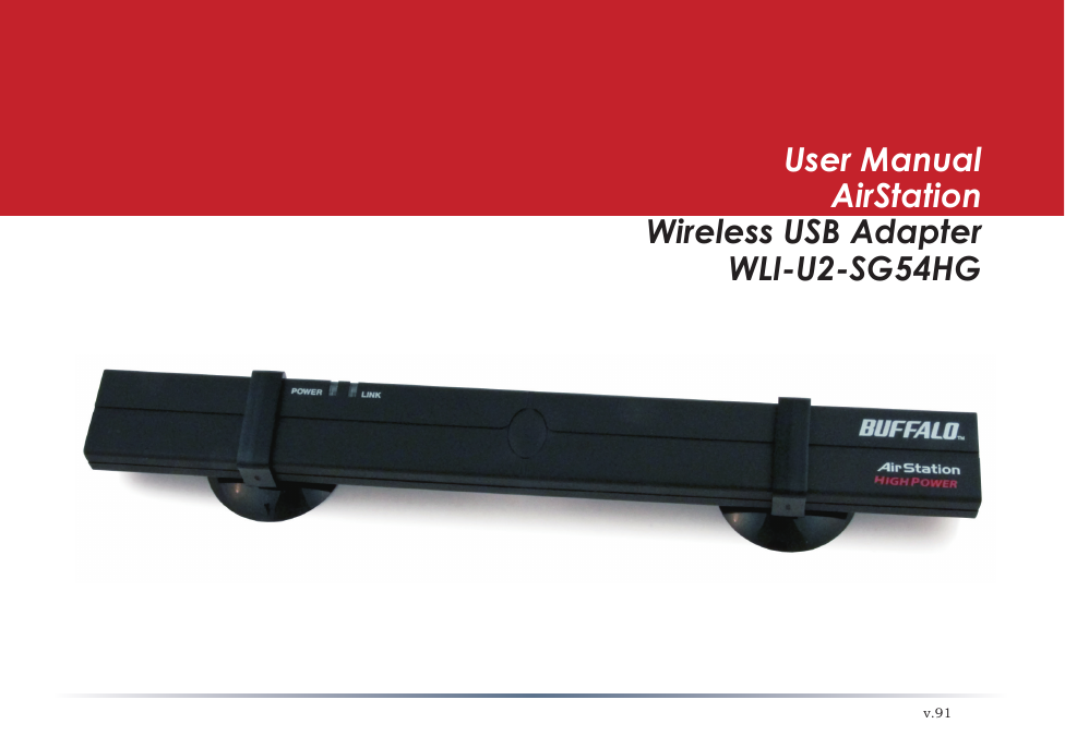 User ManualAirStation Draft-N Wireless USB AdapterWLI-U2-SG54HGv.91