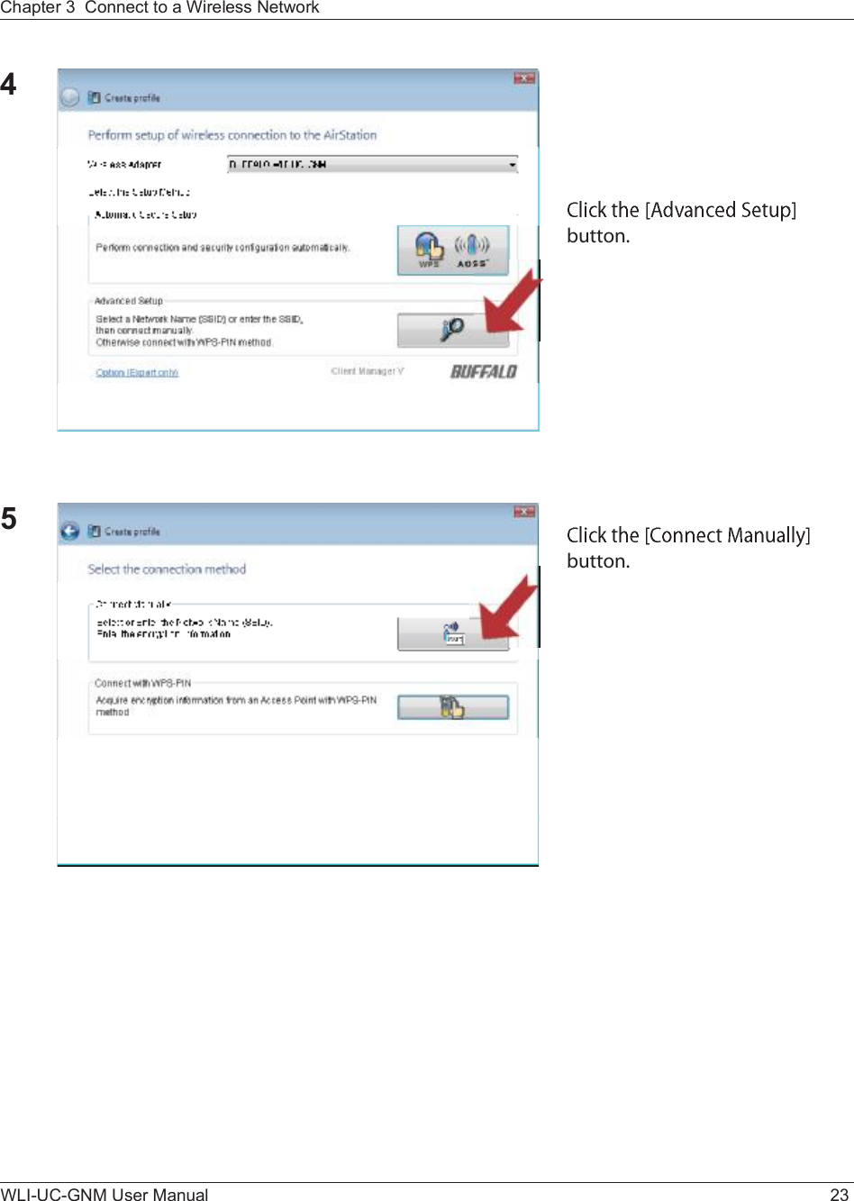 Chapter 3  Connect to a Wireless Network WLI-UC-GNM User Manual 234¾«¬¬±²ò5¾«¬¬±²ò