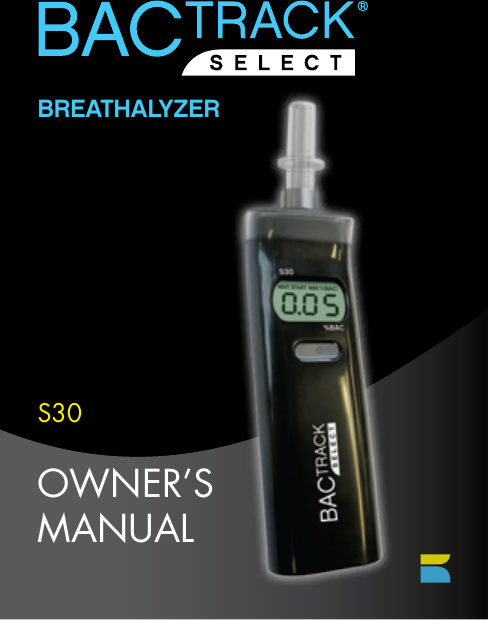 Page 1 of 11 - Bactrack Bactrack-S30-Users-Manual- Select S30 Breathalyzer Owner's Manual  Bactrack-s30-users-manual