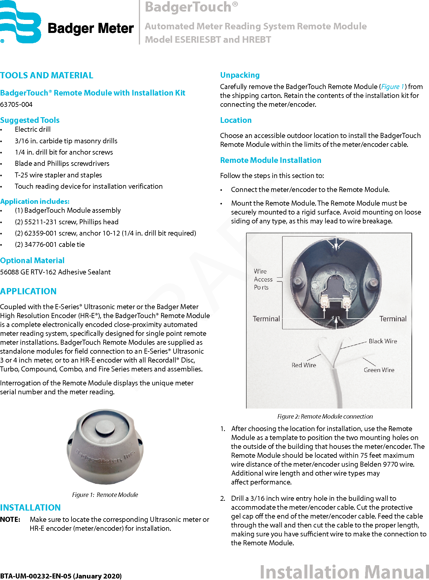 Badger Meter ESERIESBT E Series Ultrasonic With BadgerTouch User Manual badger-meter-eseriesbt-e-series-ultrasonic-with-badgertouch-user-manual