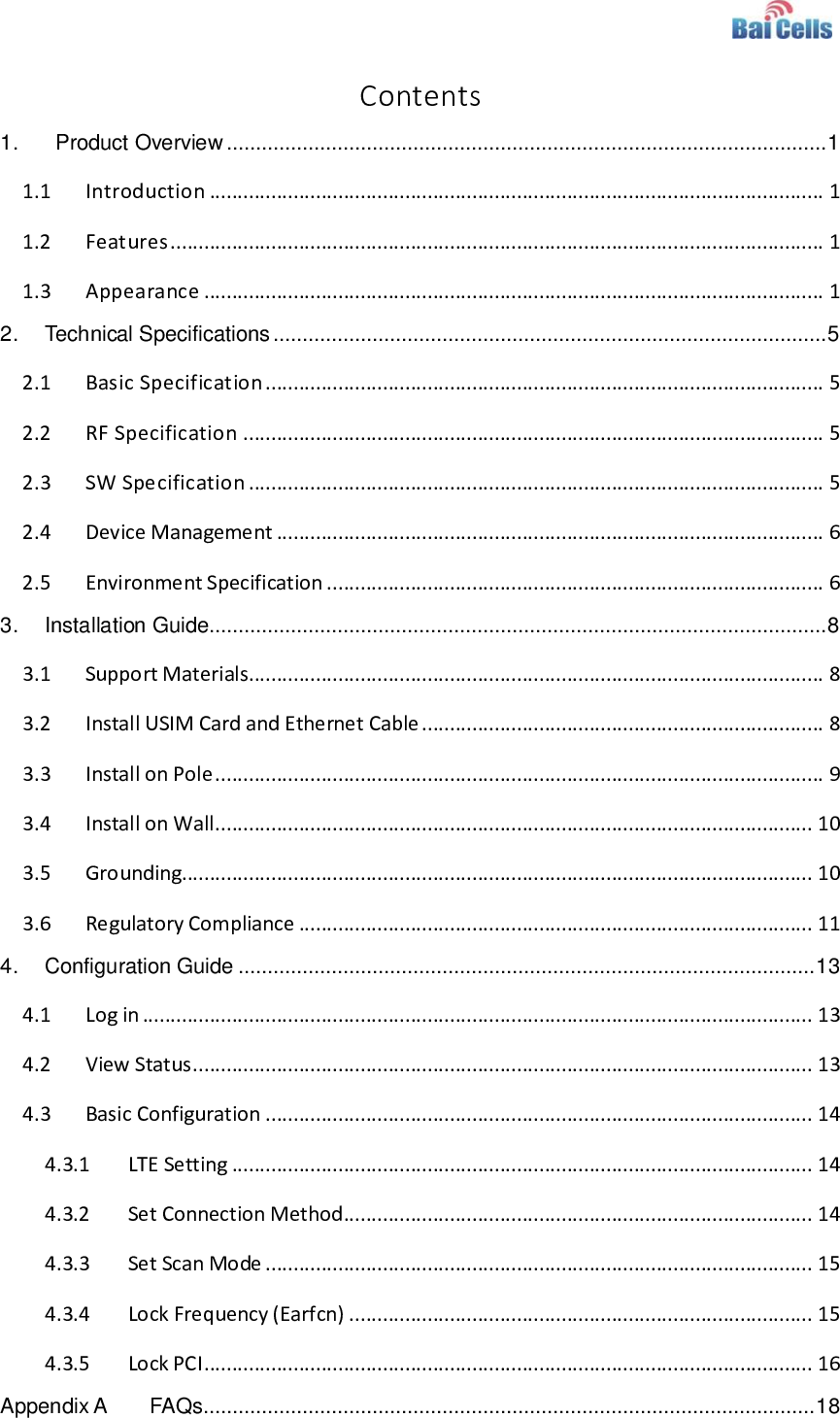    Appendix B Shipping List ............................................................................................. 19    