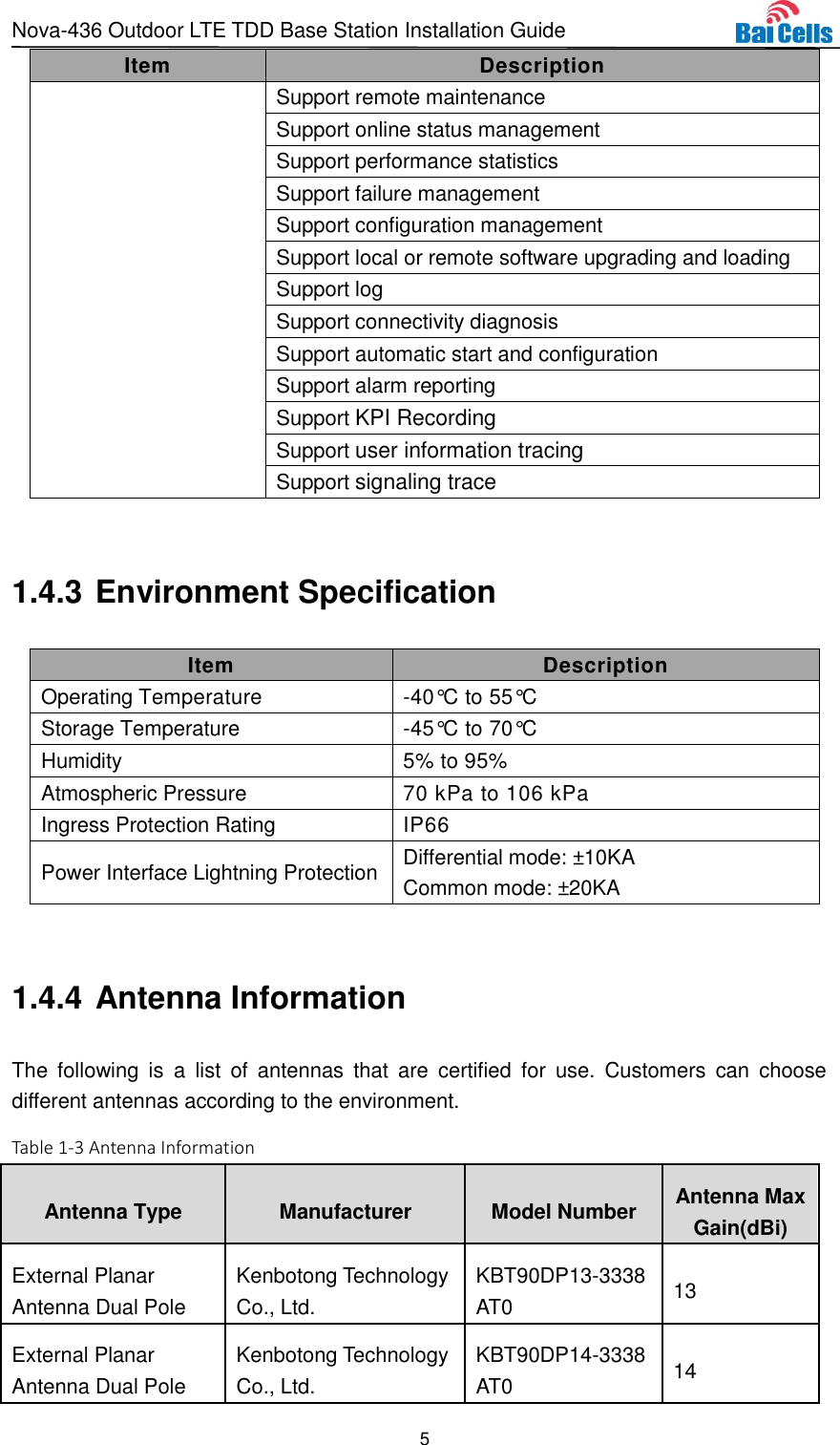 Page 10 of Baicells Technologies MBS2130 LTE-TDD Base Station User Manual Nova 436 Outdoor LTE TDD Base Station