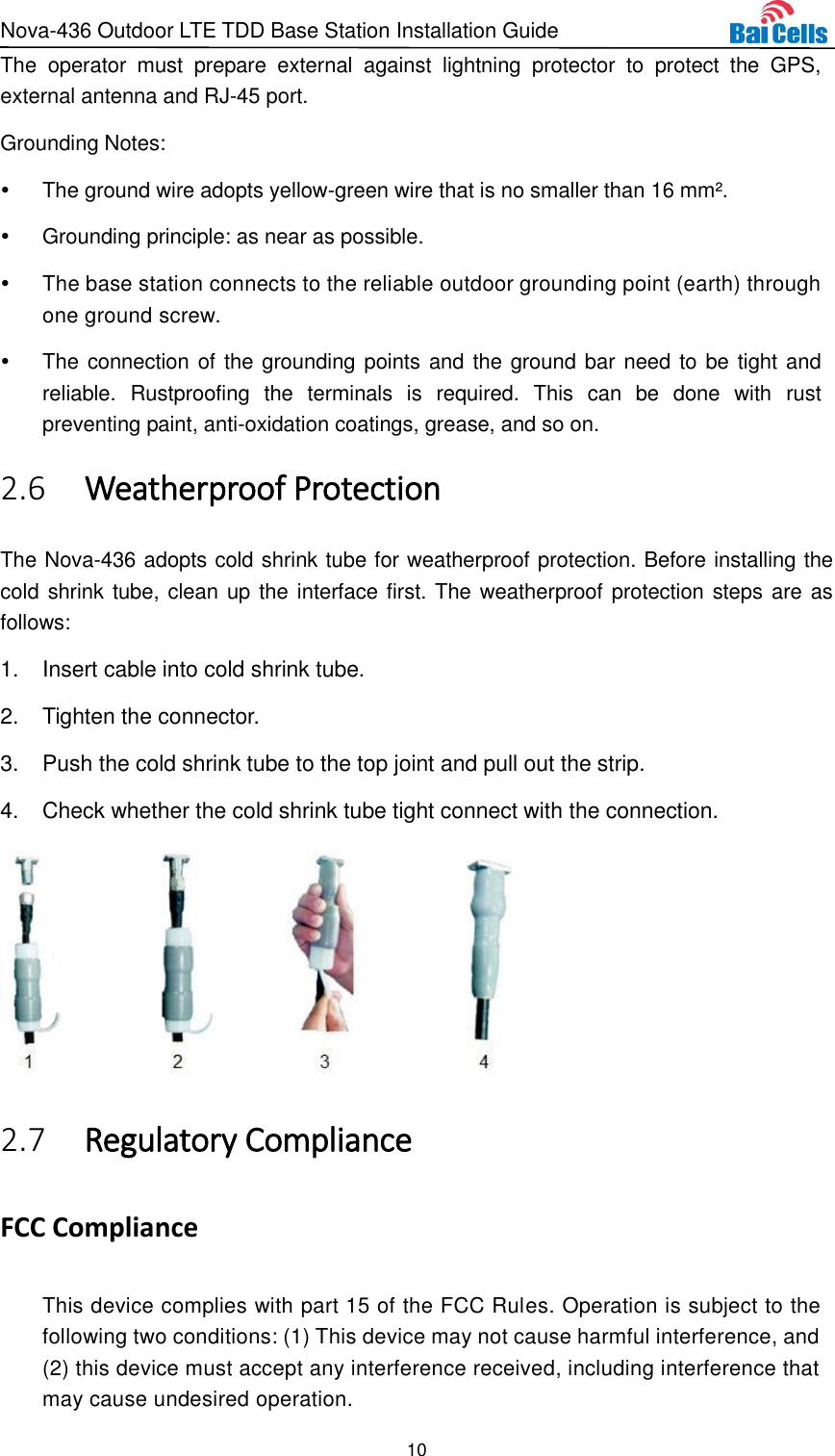 Page 15 of Baicells Technologies MBS2130 LTE-TDD Base Station User Manual Nova 436 Outdoor LTE TDD Base Station