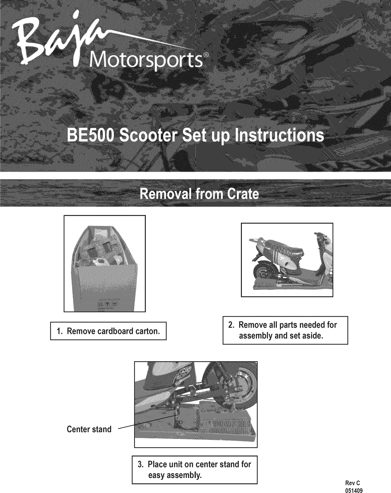 Page 1 of 8 - Baja BE500 User Manual  ELECTRIC BICYCLE/SCOOTER - Manuals And Guides L0912178