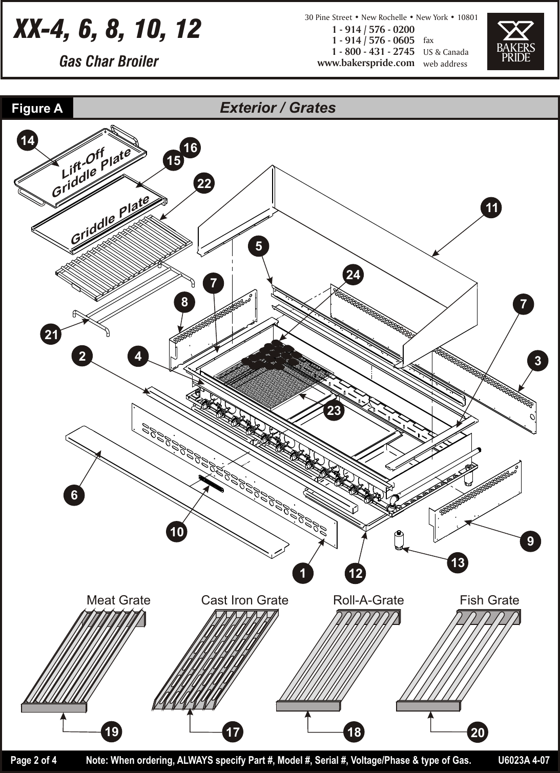 Page 2 of 4 - Bakers-Pride-Oven Bakers-Pride-Oven-Dante-Xx-10-Users-Manual- XX Parts List  Bakers-pride-oven-dante-xx-10-users-manual