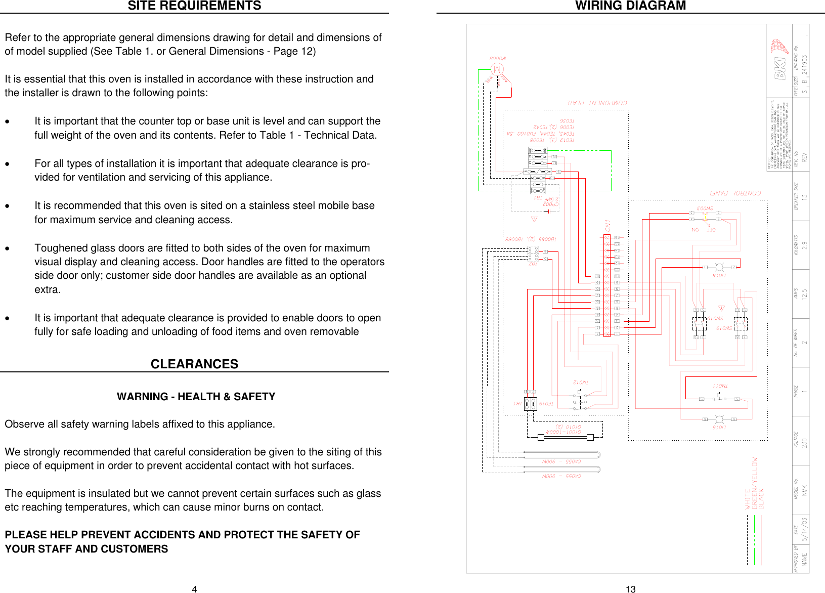 Page 4 of 8 - Bakers-Pride-Oven Bakers-Pride-Oven-Rotary-Oven-Nmk-Users-Manual- NMK Installation Manual  Bakers-pride-oven-rotary-oven-nmk-users-manual