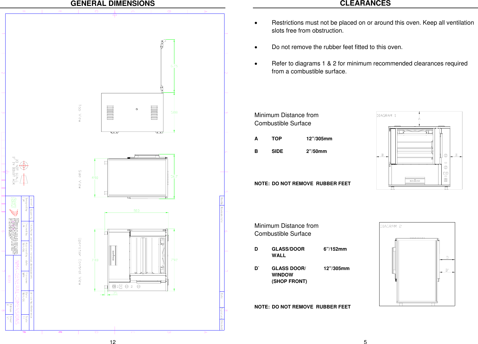 Page 5 of 8 - Bakers-Pride-Oven Bakers-Pride-Oven-Rotary-Oven-Nmk-Users-Manual- NMK Installation Manual  Bakers-pride-oven-rotary-oven-nmk-users-manual