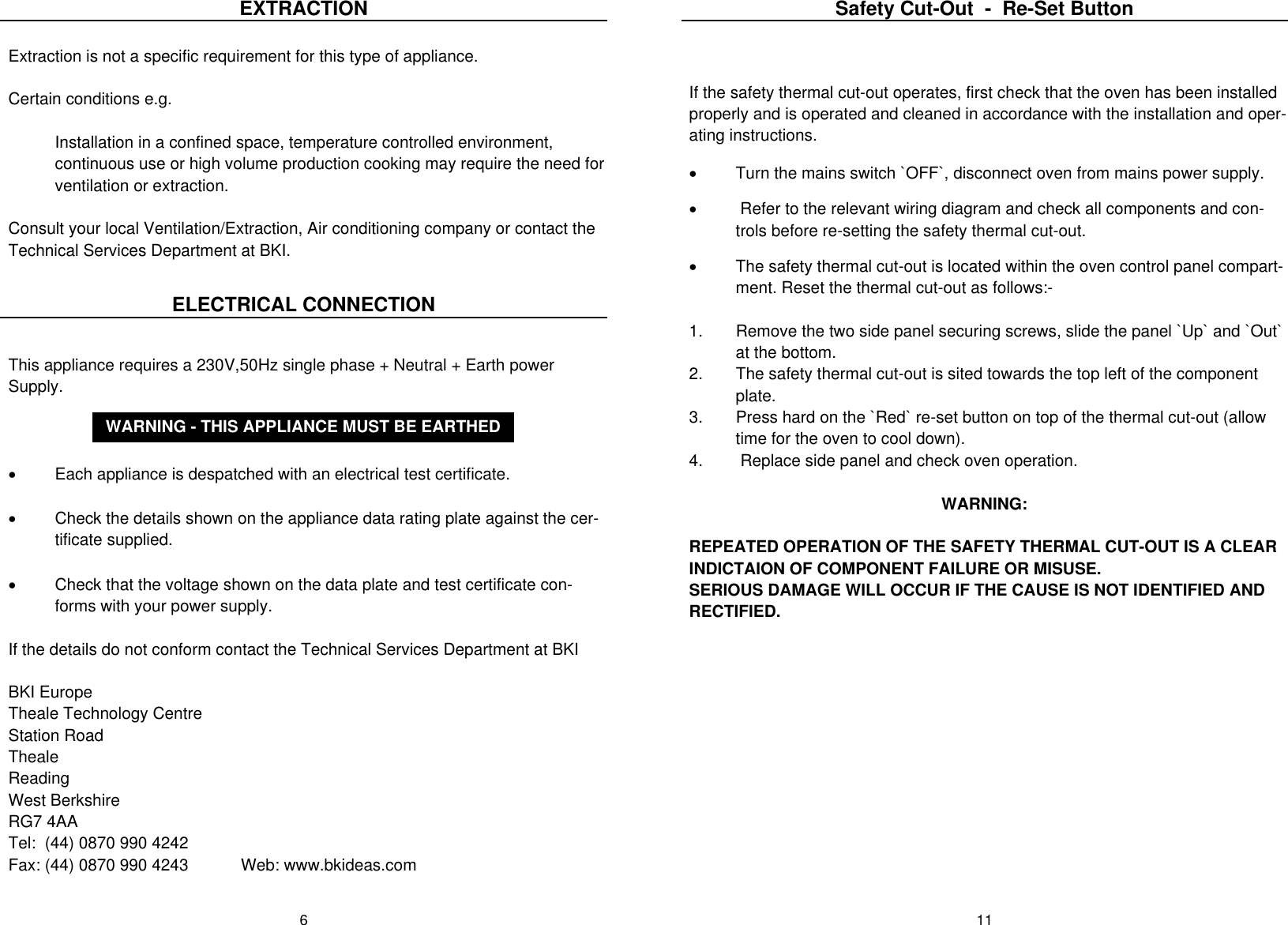 Page 6 of 8 - Bakers-Pride-Oven Bakers-Pride-Oven-Rotary-Oven-Nmk-Users-Manual- NMK Installation Manual  Bakers-pride-oven-rotary-oven-nmk-users-manual