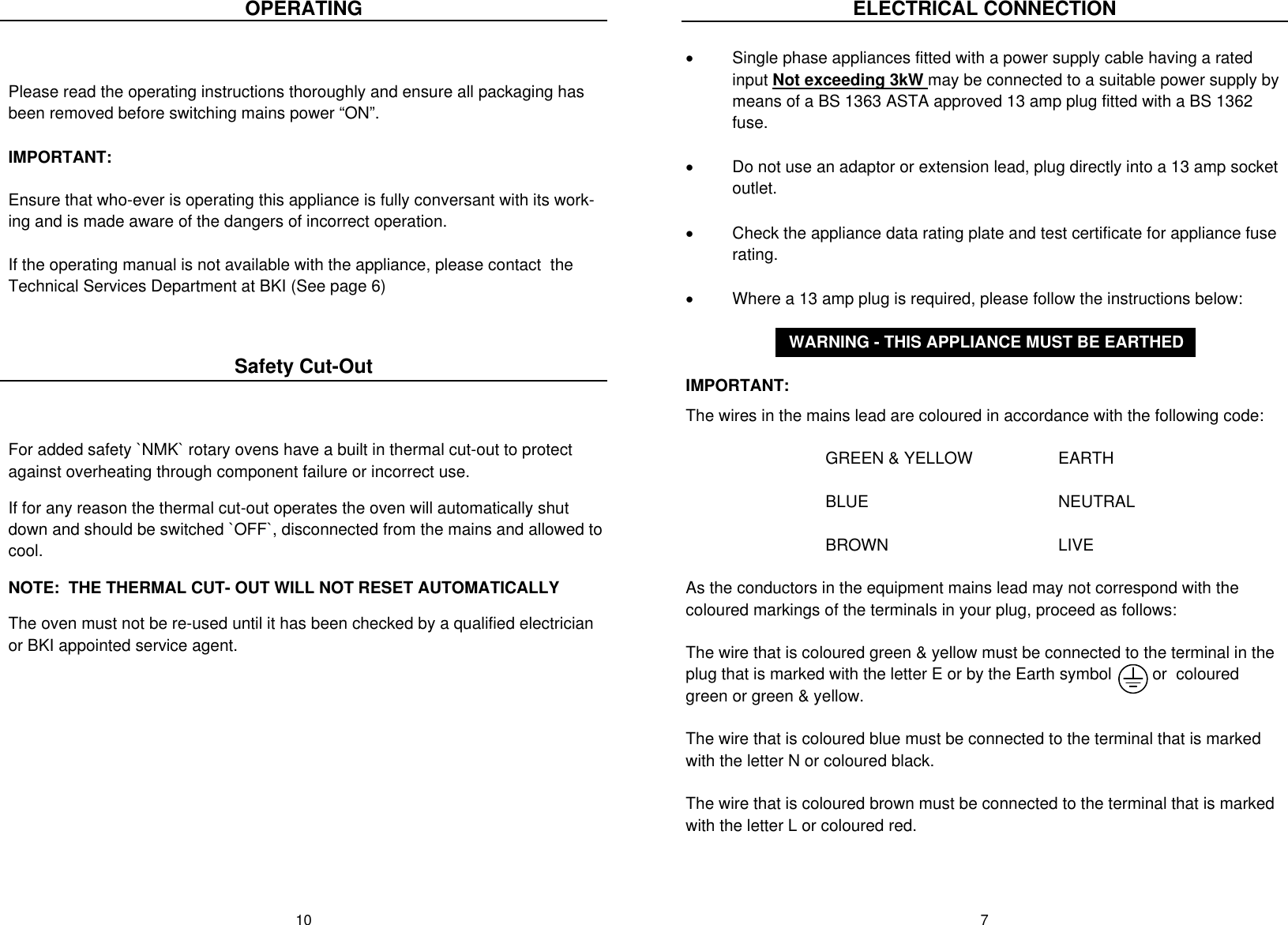 Page 7 of 8 - Bakers-Pride-Oven Bakers-Pride-Oven-Rotary-Oven-Nmk-Users-Manual- NMK Installation Manual  Bakers-pride-oven-rotary-oven-nmk-users-manual