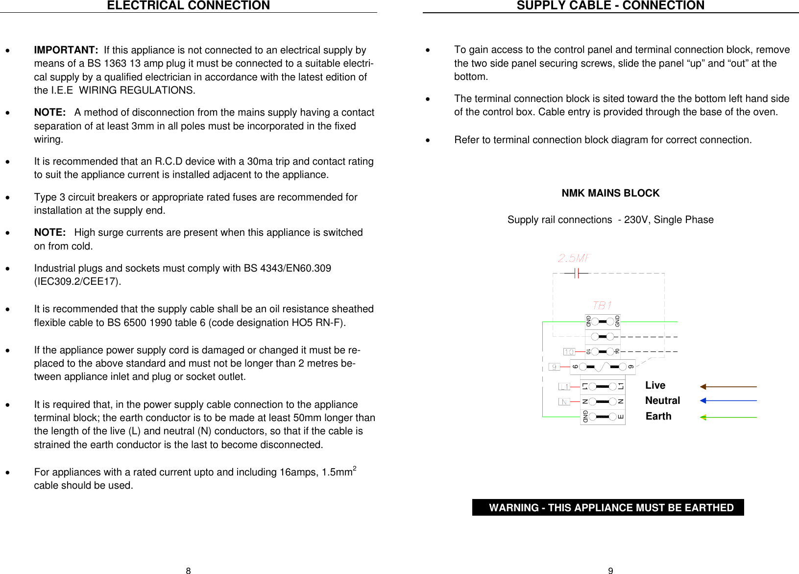 Page 8 of 8 - Bakers-Pride-Oven Bakers-Pride-Oven-Rotary-Oven-Nmk-Users-Manual- NMK Installation Manual  Bakers-pride-oven-rotary-oven-nmk-users-manual