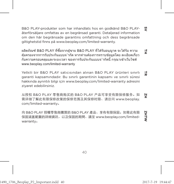Page 29 of Bang and Olufsen a s BEOP2 Bluetooth Speaker User Manual 