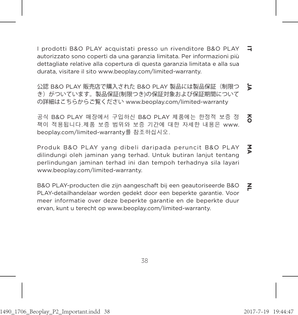 Page 31 of Bang and Olufsen a s BEOP2 Bluetooth Speaker User Manual 
