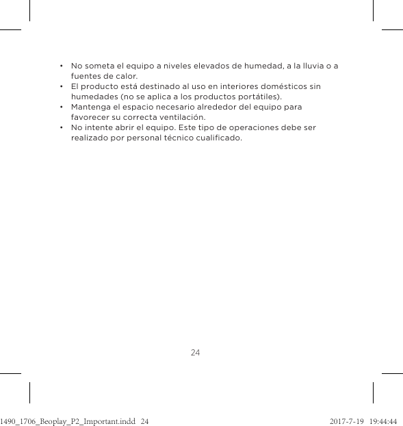 Page 45 of Bang and Olufsen a s BEOP2 Bluetooth Speaker User Manual 