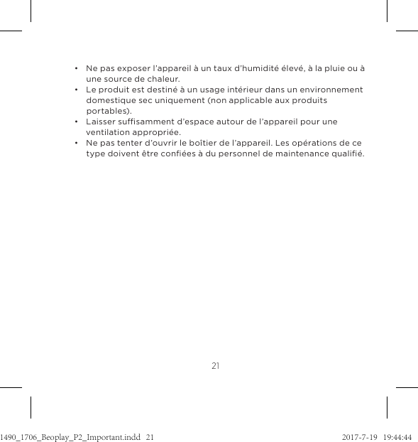 Page 48 of Bang and Olufsen a s BEOP2 Bluetooth Speaker User Manual 