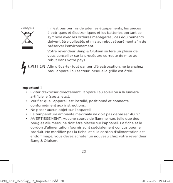 Page 49 of Bang and Olufsen a s BEOP2 Bluetooth Speaker User Manual 
