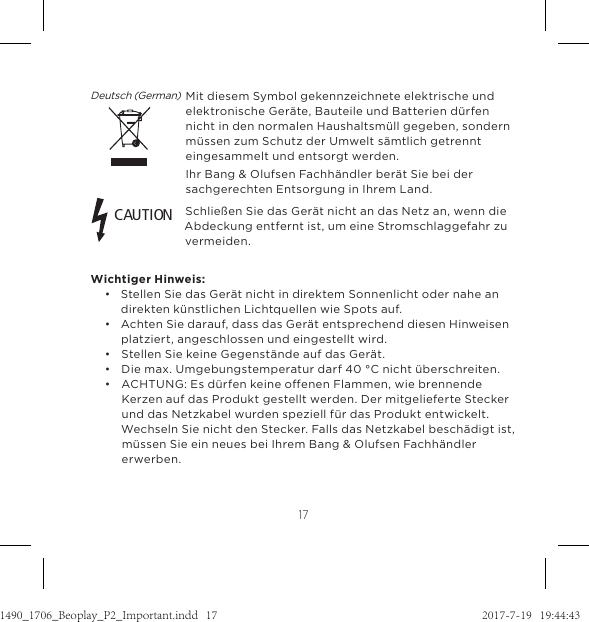 Page 52 of Bang and Olufsen a s BEOP2 Bluetooth Speaker User Manual 