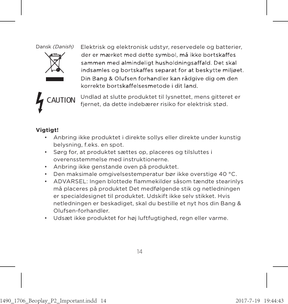 Page 55 of Bang and Olufsen a s BEOP2 Bluetooth Speaker User Manual 