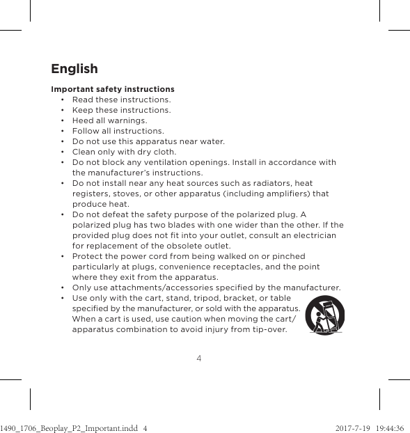 Page 65 of Bang and Olufsen a s BEOP2 Bluetooth Speaker User Manual 