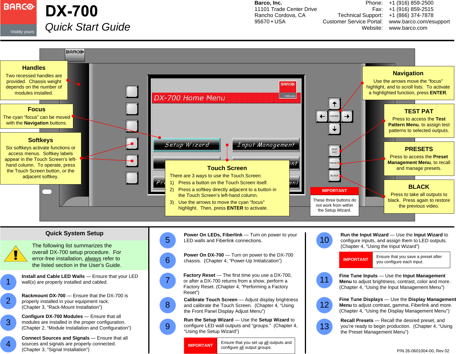 Barco Dx 700 Visio Rev02 Qsg User Manual To The 7009cc 1e49 4918 A14f 28fe59