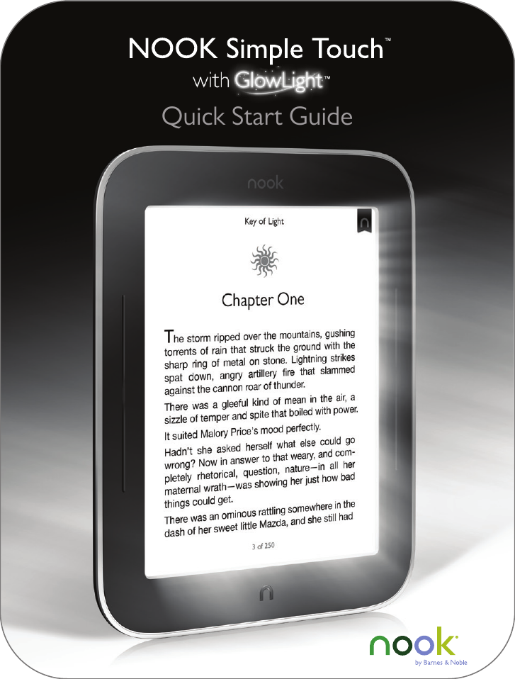 Page 1 of 10 - Barnes-And-Noble Barnes-And-Noble-Nook-Simple-Touch-With-Glowlight-Quick-Start-Manual- Print  Barnes-and-noble-nook-simple-touch-with-glowlight-quick-start-manual