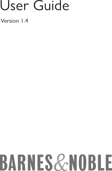 User GuideVersion 1.4