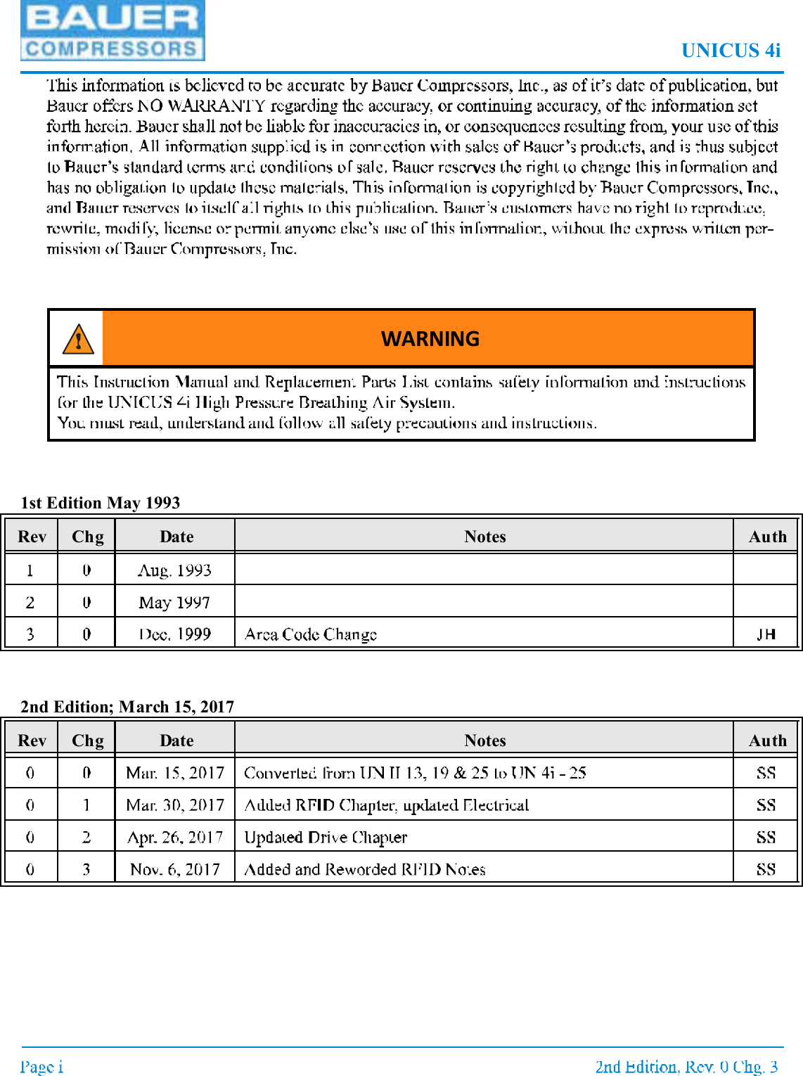 Bauer Compressors BRFID RF ID Reader in Air Fill Station User Manual