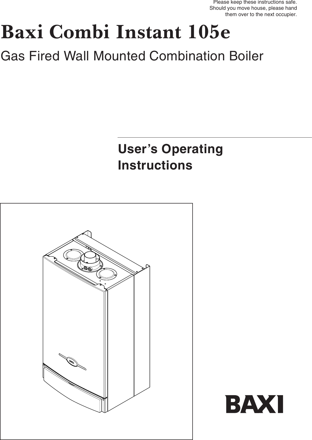 Page 1 of 12 - Baxi-Potterton Baxi-Potterton-Baxi-Combi-Instant-105E-Users-Manual- 248742  Baxi-potterton-baxi-combi-instant-105e-users-manual