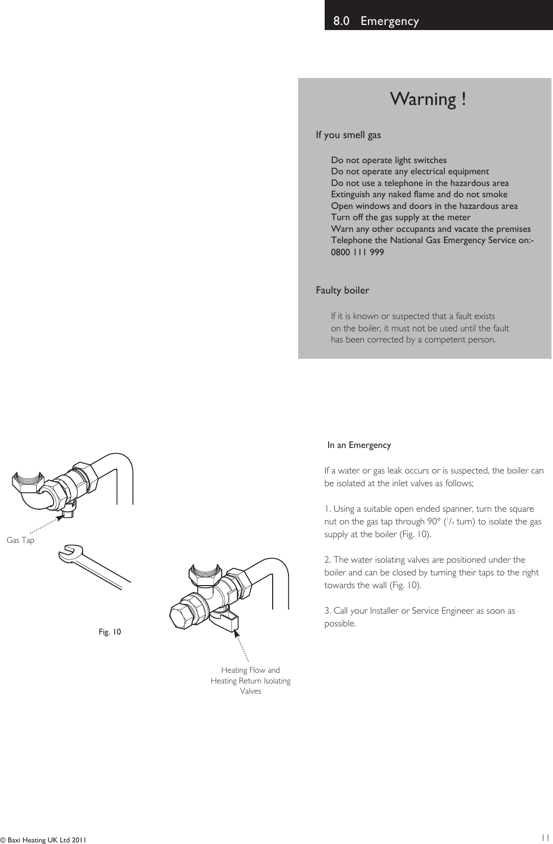 Page 11 of 12 - Baxi Baxi-Combi-105-He-Owners-Manual- 5119467 Operating  Baxi-combi-105-he-owners-manual