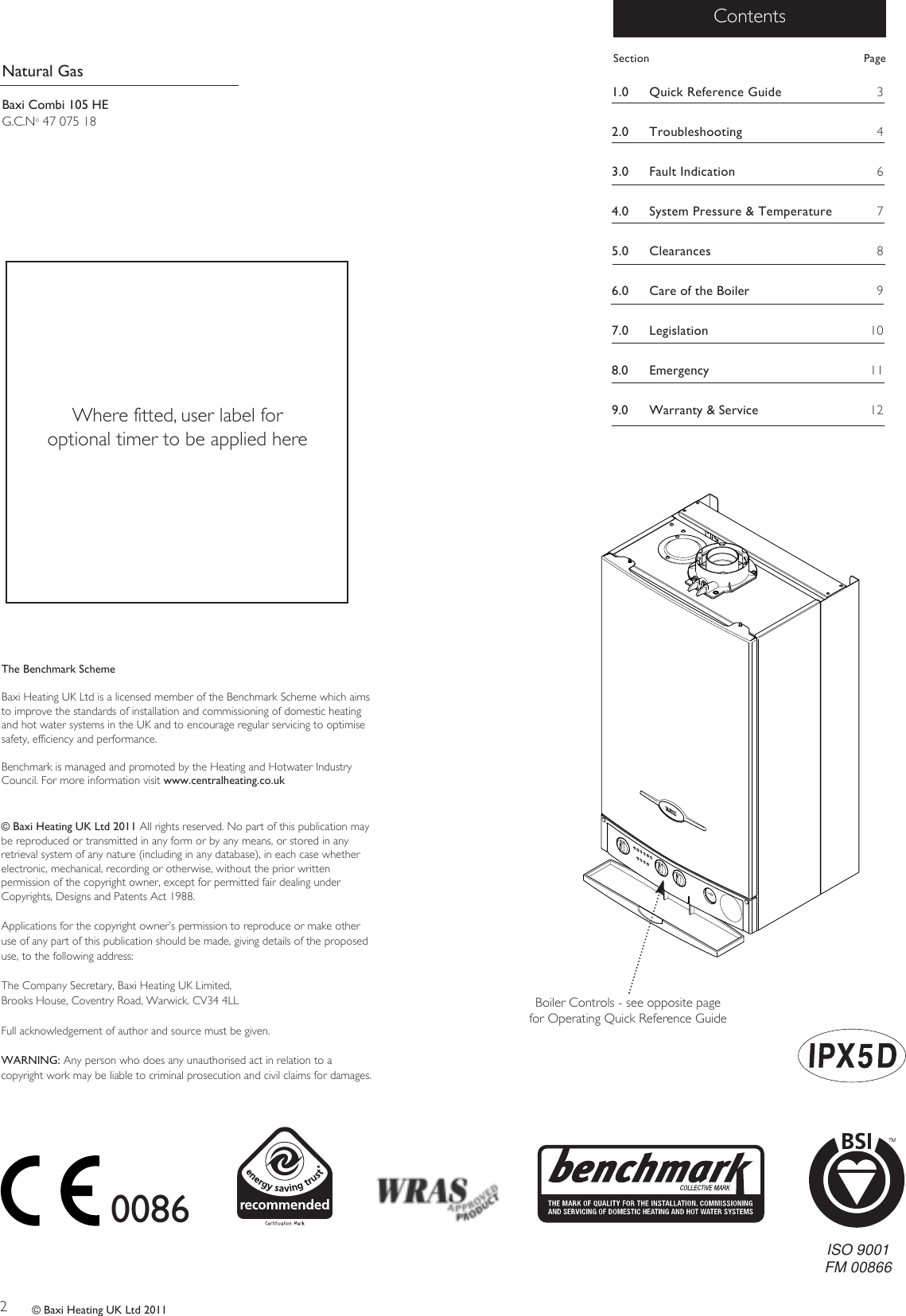 Page 2 of 12 - Baxi Baxi-Combi-105-He-Owners-Manual- 5119467 Operating  Baxi-combi-105-he-owners-manual