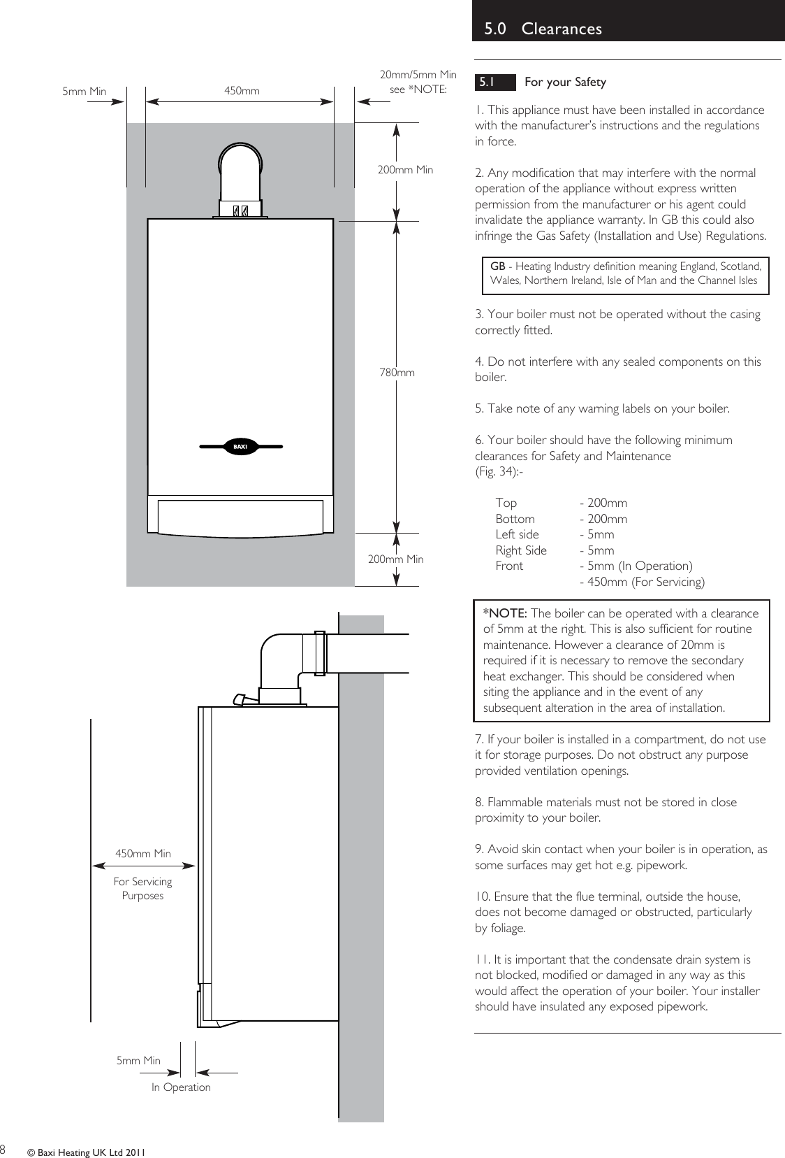 Page 8 of 12 - Baxi Baxi-Combi-105-He-Owners-Manual- 5119467 Operating  Baxi-combi-105-he-owners-manual