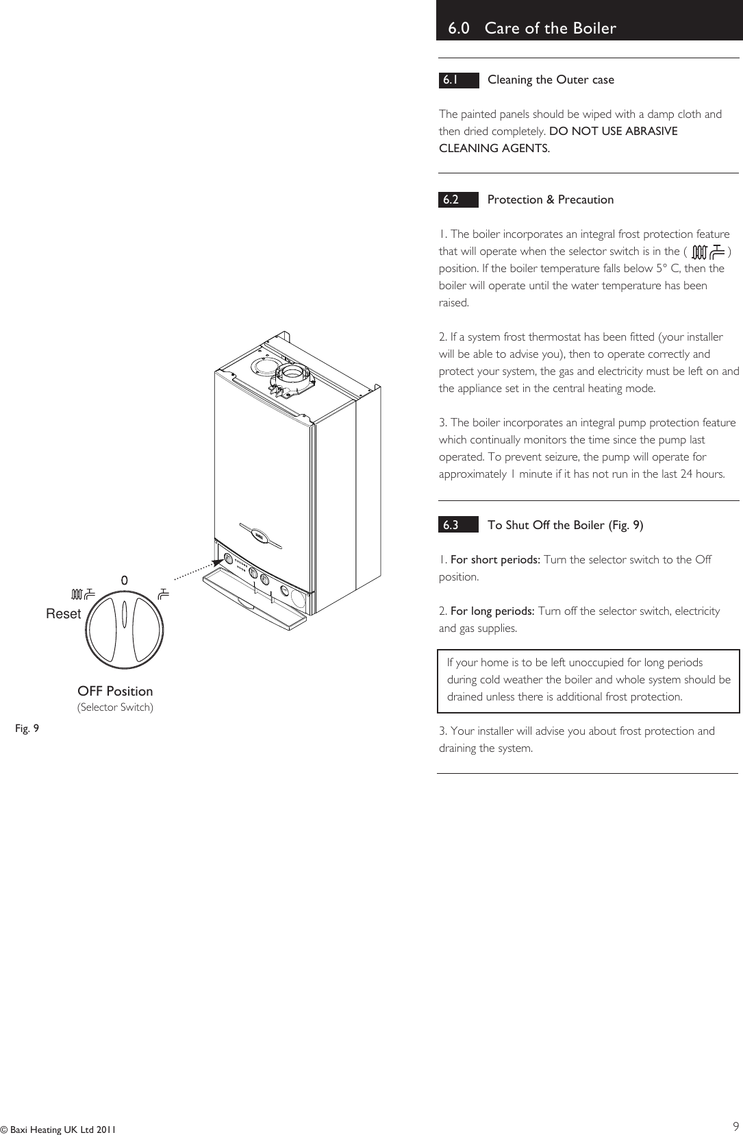 Page 9 of 12 - Baxi Baxi-Combi-105-He-Owners-Manual- 5119467 Operating  Baxi-combi-105-he-owners-manual