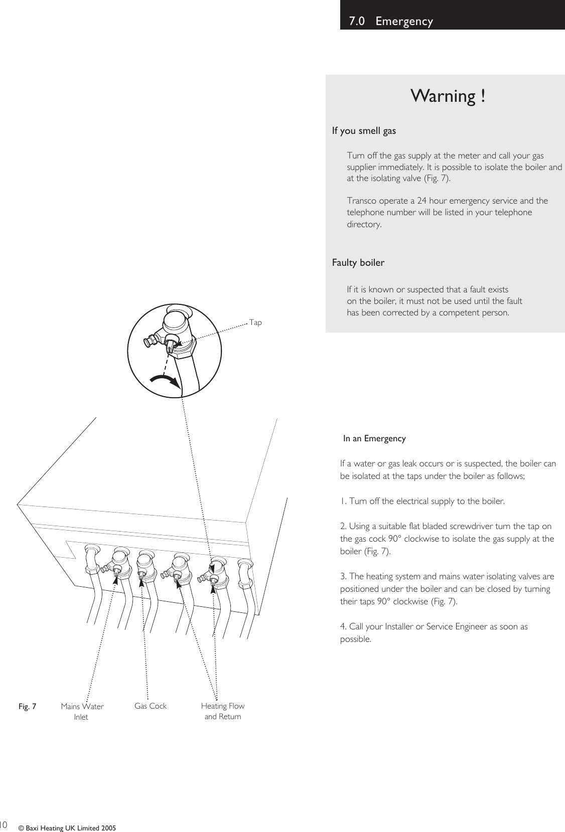 Page 10 of 12 - Baxi Baxi-Combi-133-He-Plus-100-He-Plus-And-80-He-Plus-Owners-Manual- 5109930  Baxi-combi-133-he-plus-100-he-plus-and-80-he-plus-owners-manual
