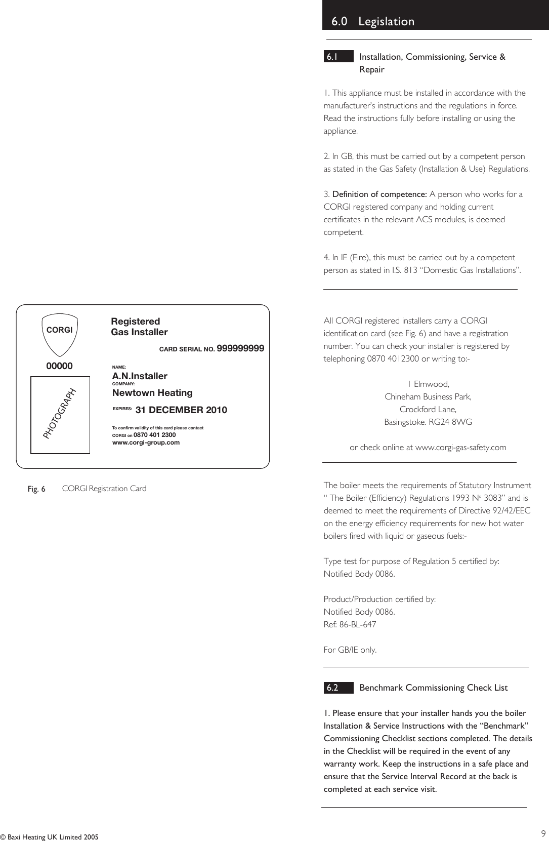 Page 9 of 12 - Baxi Baxi-Combi-133-He-Plus-100-He-Plus-And-80-He-Plus-Owners-Manual- 5109930  Baxi-combi-133-he-plus-100-he-plus-and-80-he-plus-owners-manual