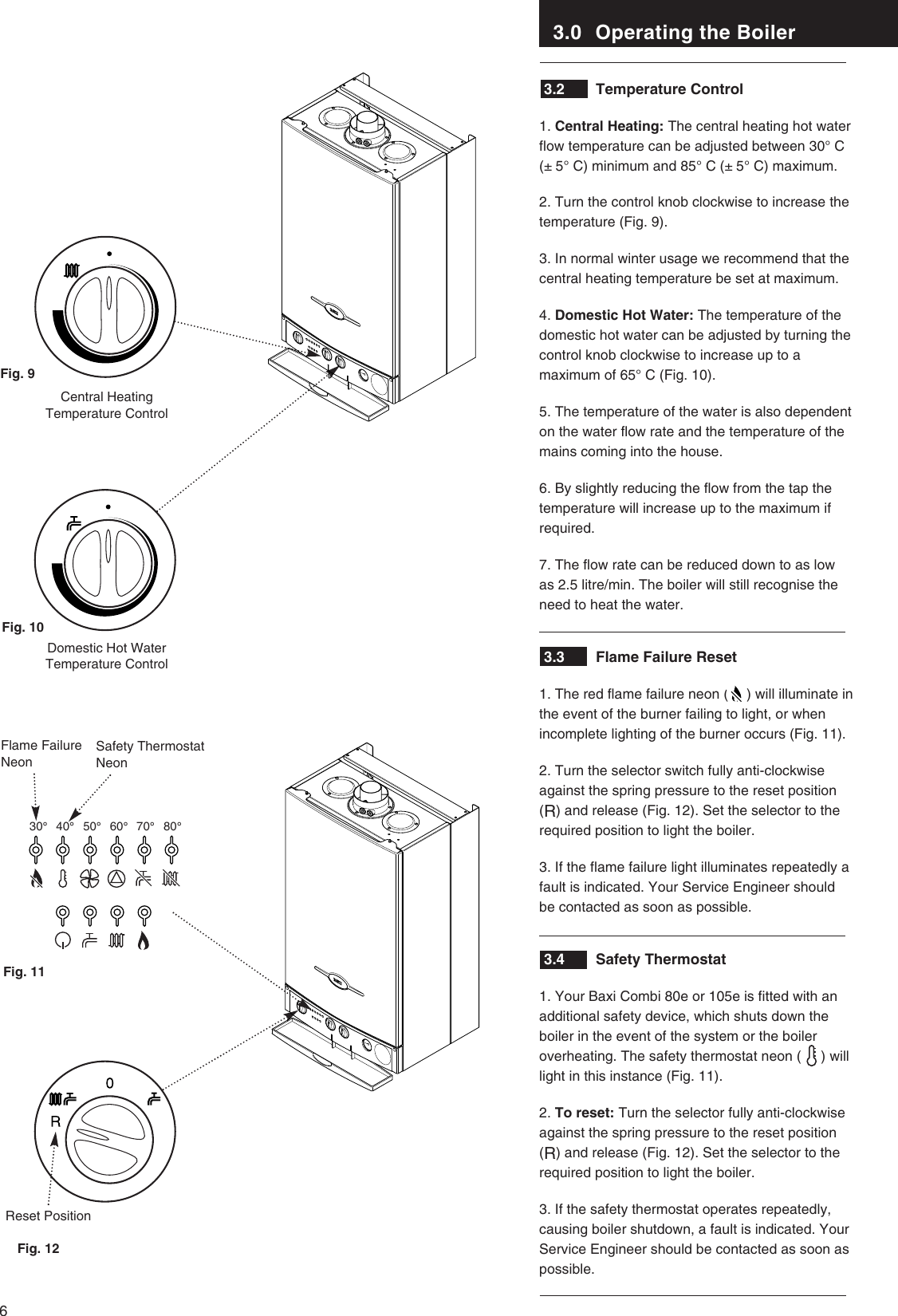 Baxi Thermostat Instruction Manual