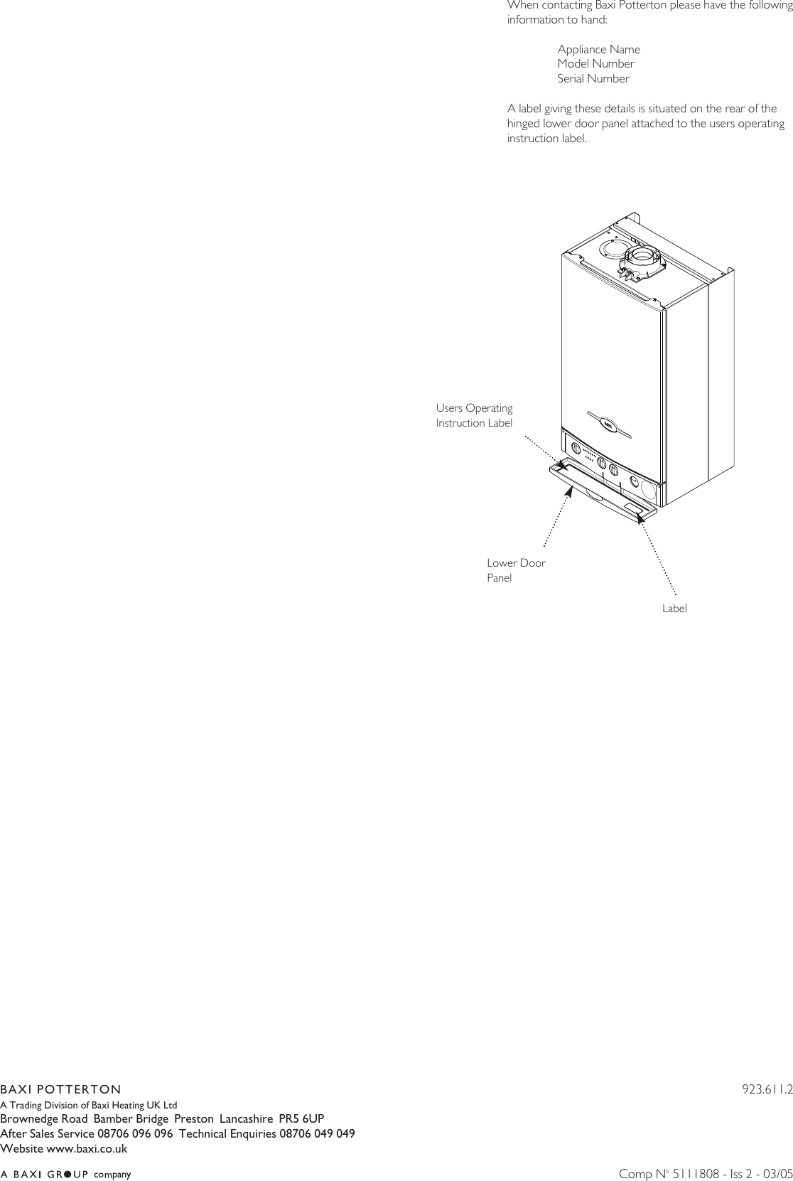 Page 12 of 12 - Baxi Baxi-Combi-Instant-80-He-And-105-He-Owners-Manual- 5111808 Operating  Baxi-combi-instant-80-he-and-105-he-owners-manual