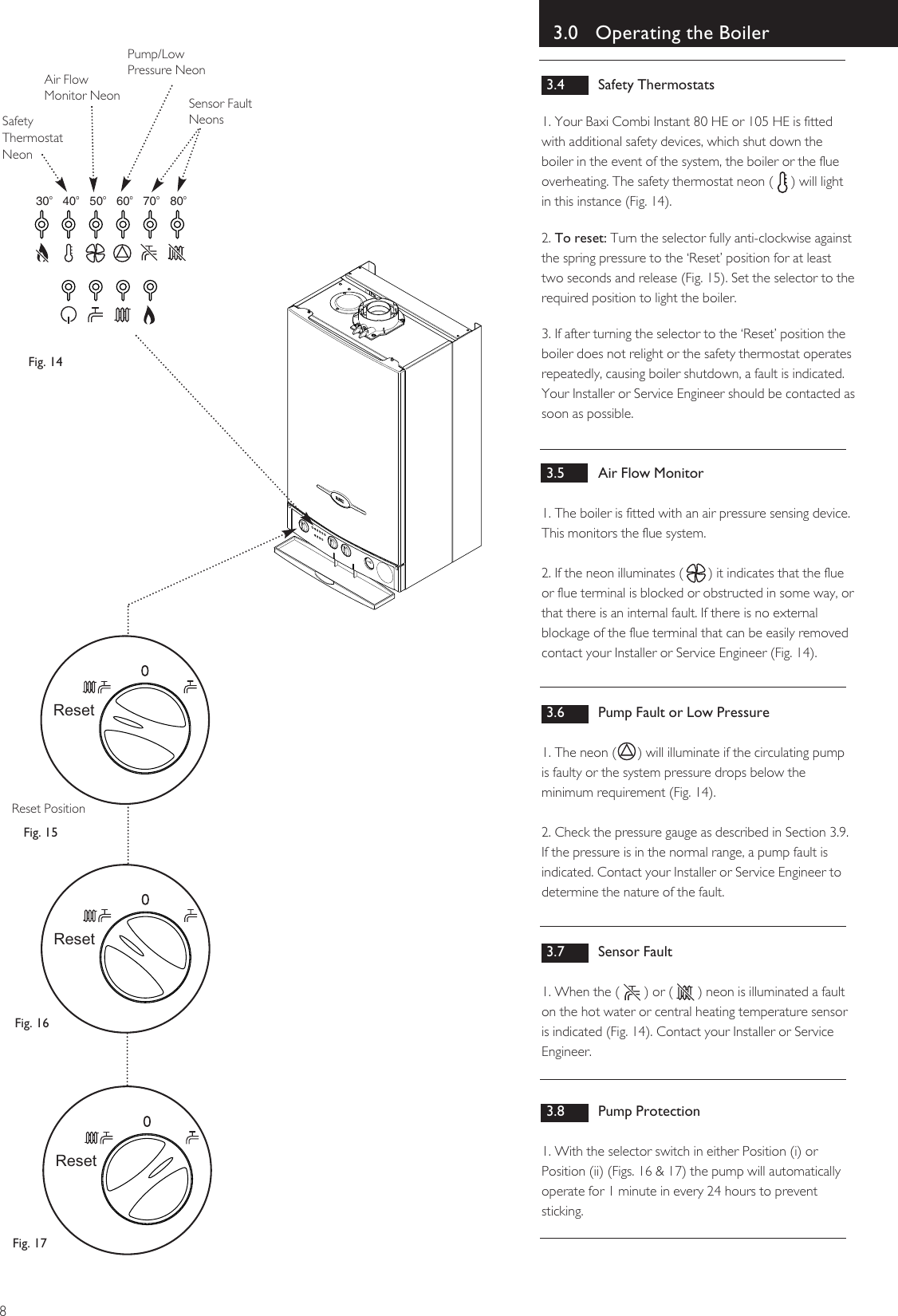 Page 8 of 12 - Baxi Baxi-Combi-Instant-80-He-And-105-He-Owners-Manual- 5111808 Operating  Baxi-combi-instant-80-he-and-105-he-owners-manual
