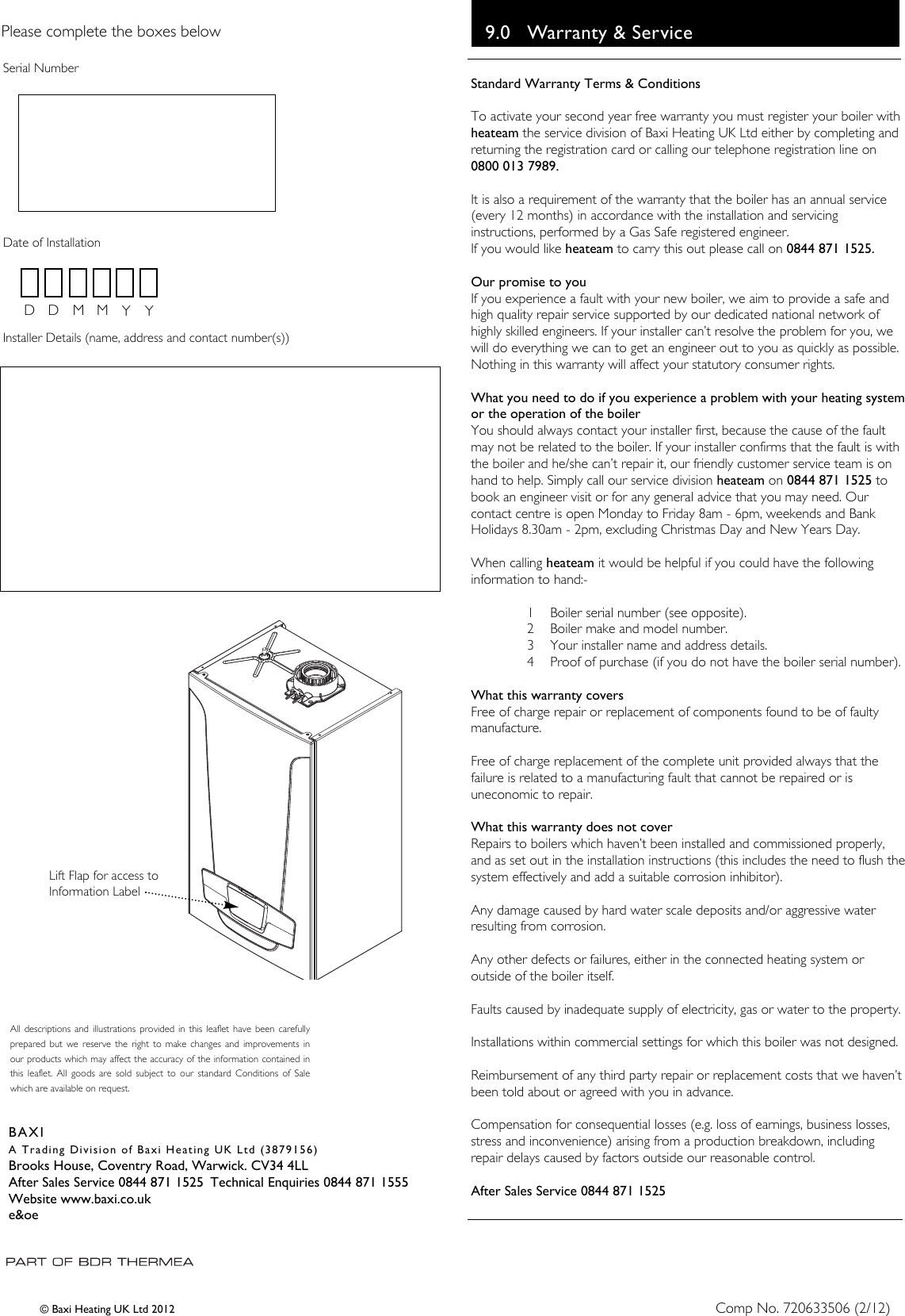 Page 12 of 12 - Baxi Baxi-Duo-Tec-Combi-Ga-Owners-Manual 7206335 User Duo2