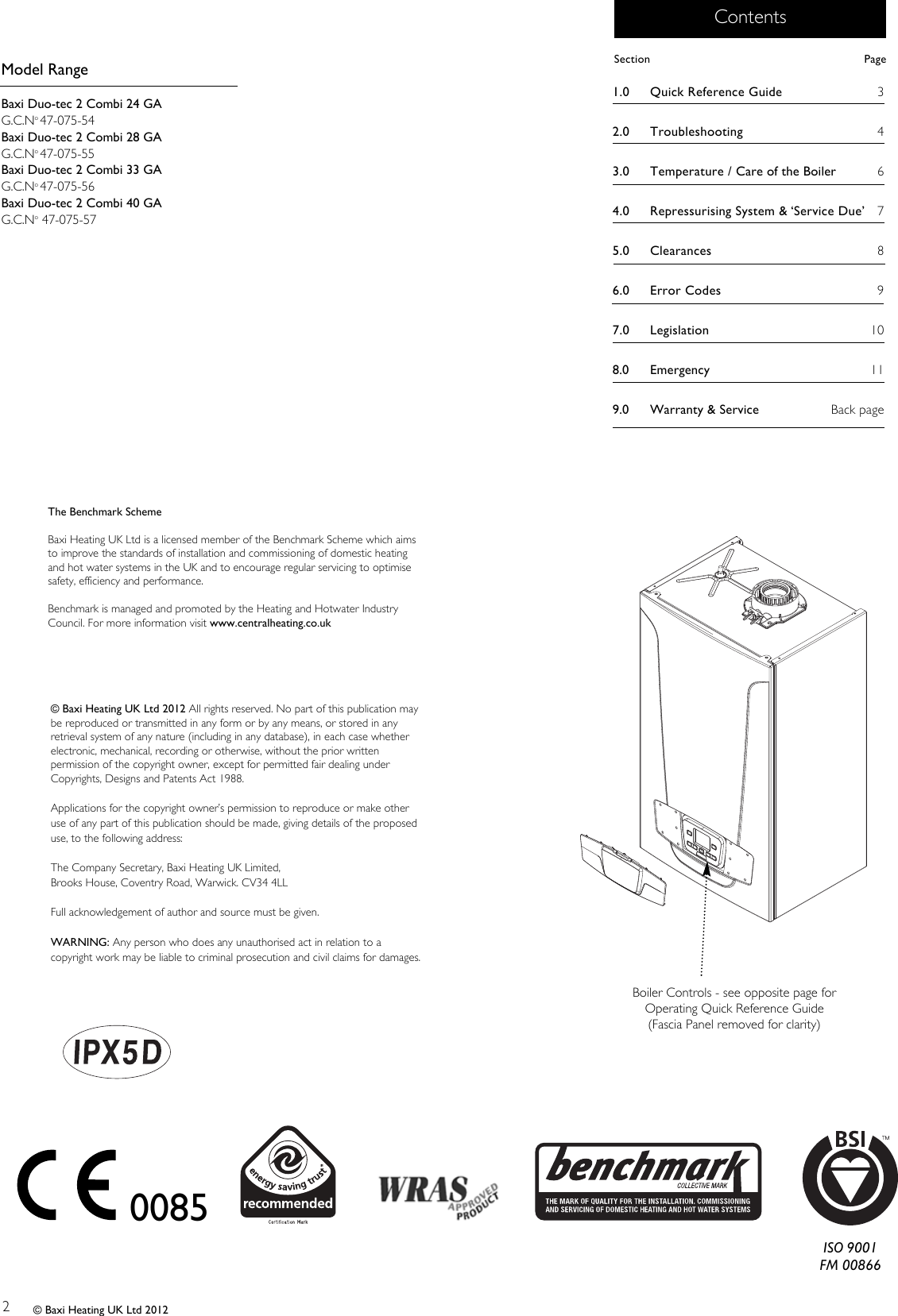 Page 2 of 12 - Baxi Baxi-Duo-Tec-Combi-Ga-Owners-Manual 7206335 User Duo2