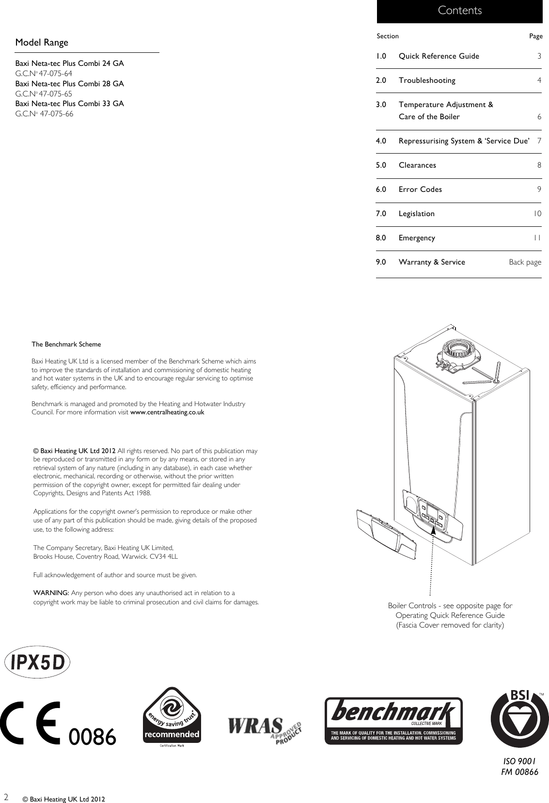 Page 2 of 12 - Baxi Baxi-Neta-Tec-Combi-Ga-Owners-Manual 7210967 Neta-tec Plus User
