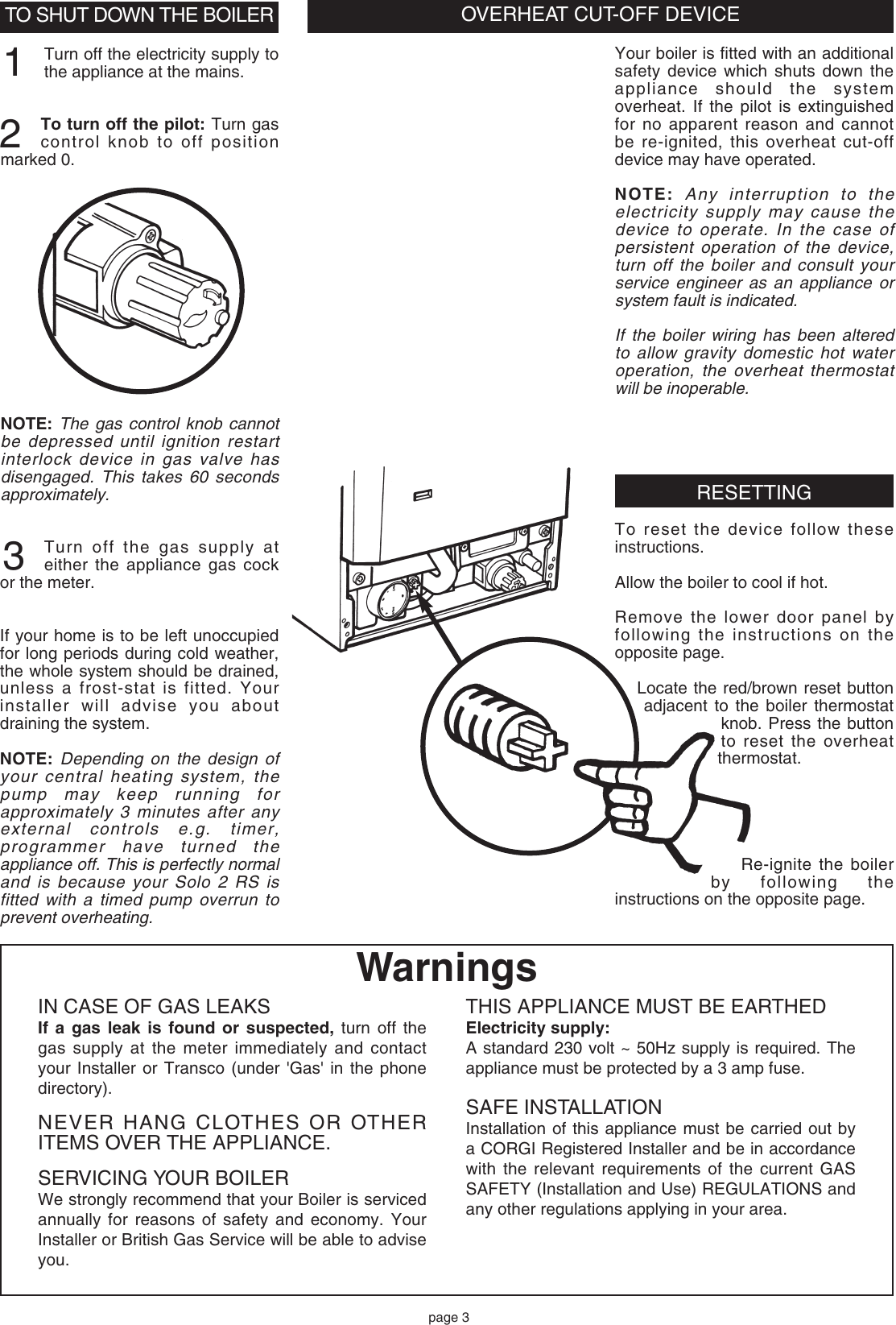 Baxi Solo 2 Rs Owners Manual 232187