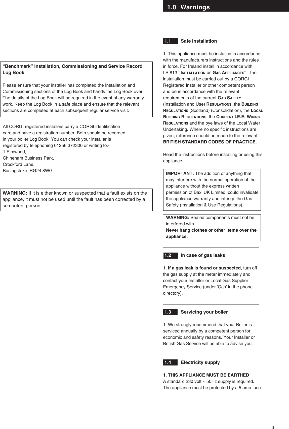 Page 3 of 8 - Baxi Baxi-Solo-3-Pf-Owners-Manual- 244097  Baxi-solo-3-pf-owners-manual