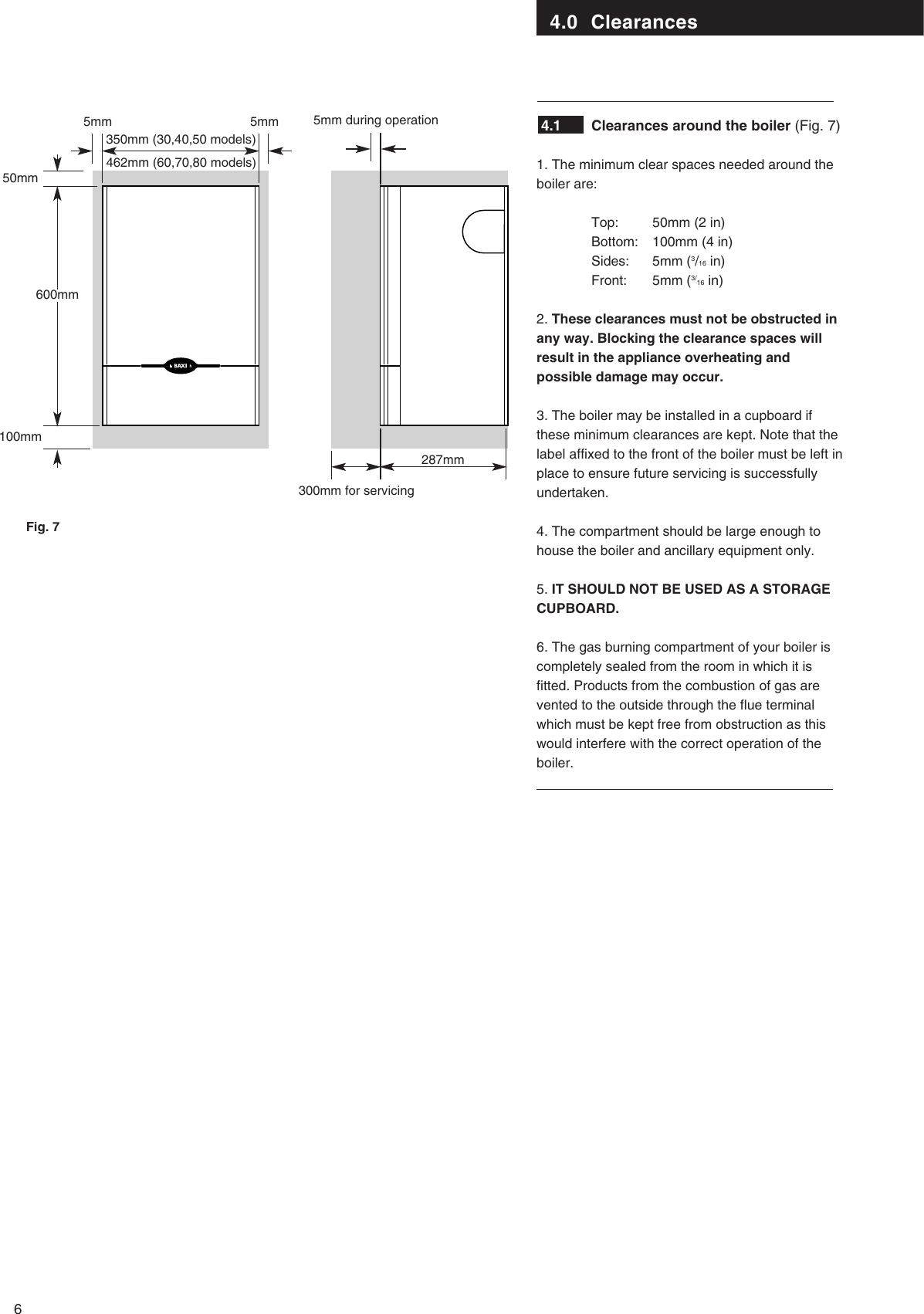 Page 6 of 8 - Baxi Baxi-Solo-3-Pf-Owners-Manual- 244097  Baxi-solo-3-pf-owners-manual